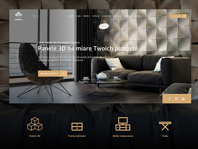 Panels 3D interior architecture panels3d ui web webdesign website