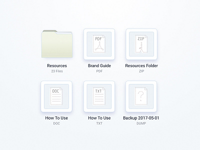 Relaxed File Icons icons ui ux