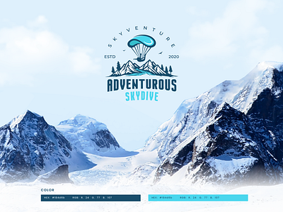 Adventurous Skydive- Logo Design app branding design icon illustration logo typography ui ux vector