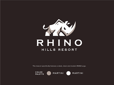 Rhino Hills Resort- Logo Design branding design icon illustration logo typography vector