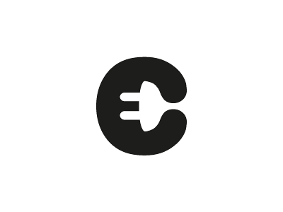 cablez c cable electric letter logo logo design logotype mark rosette sign