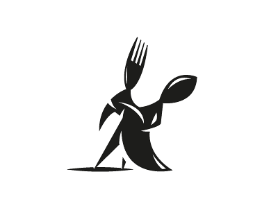 lunch with me application fork logo logo design logotype lunch mark restaurant sign spoon vkontakte web