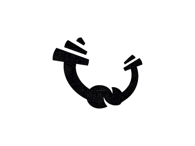 Atlant barbell fitness gym knot logo logo design logotype mark power sign