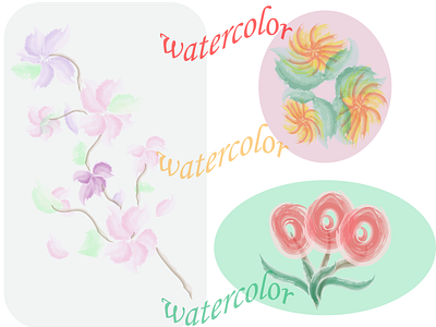 Watercolor Flowers 2d design flowers graphic design illustration pattern print vector watercolor