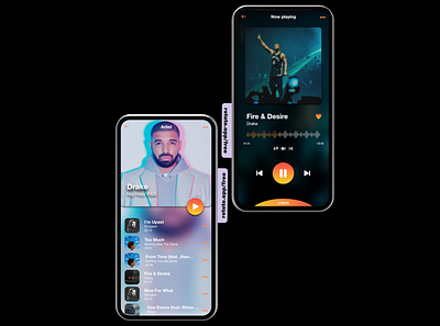 Any Drake fans? Music player design for your favourite tracks beginner dailyui design mobile music player ui ux xd