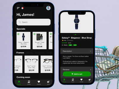 Dark Mode E-Commerce app beginner dailyui design e commerce ecommerce mobile ui ux xd