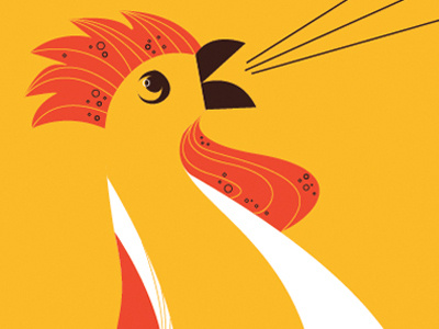 Rooster Crowin' bird morning rooster vector wake up