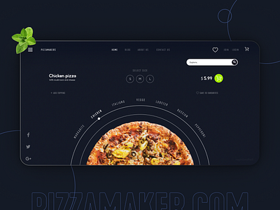 Pizzamaker.com | Website Design Concept app behance branding design dribbble e commerce figma graphic design icon illustration logo photoshop pizza project ui ui design web design website design