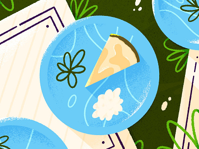 Cheesecake colourful design digital illustration editorial illustration food illustration illustrator procreate