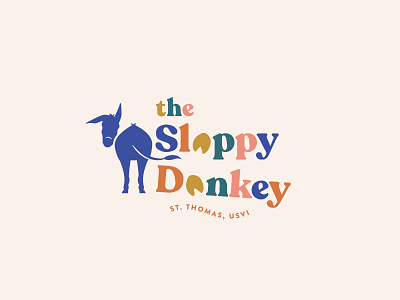 The Sloppy Donkey Frozen Drink Bar Pt. 4 animal logo bar branding bar logo branding cocktails design donkey frozen drinks graphic design horse logo illustration logo