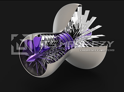 Heat Turbine 3d 3d cad 3d model cad design cad model jet turbine renderings