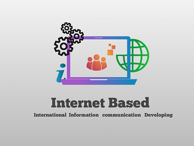 Internet based banner design illustration logo logo design