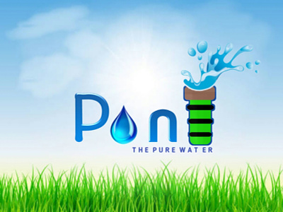 Pani.The pure water art logo design logo logo design