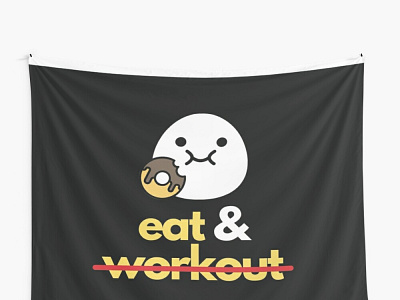 Eat and Workout Funny design graphic design typography