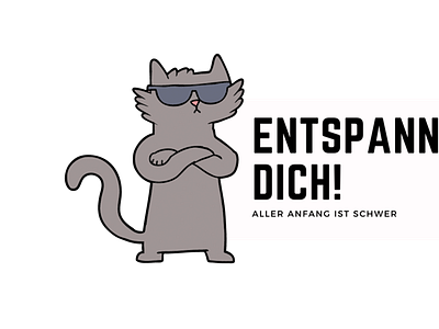 Entspann Dich Katze design graphic design illustration vector