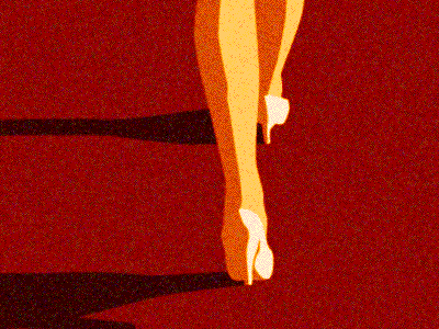 Walk animation gif heels lady walking