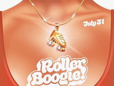 Roller Boogie, 2021 80s airbrush erotic illustration retro