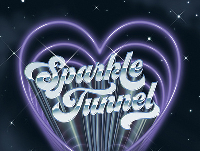 Sparkle Tunnel, 2021 70s 80s airbrush erotic illustration retro