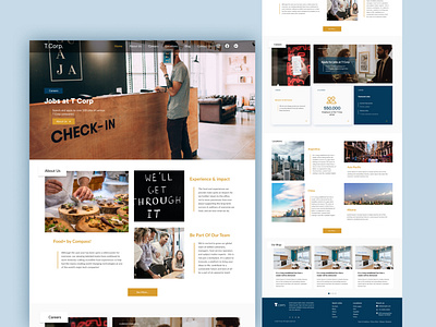 Home page design for T corporation