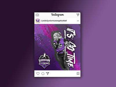 London Junior Mustangs Football | Instagram Campaign branding design graphic design illustration logo