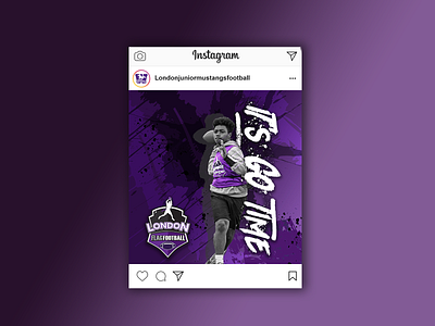 London Junior Mustangs Football | Instagram Campaign branding design graphic design icon illustration logo vector