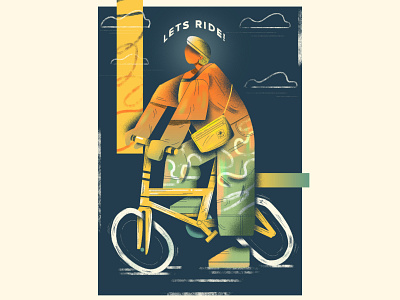 LETS RIDE ! character characters cycling drawing editorial illustration photoshop wacom