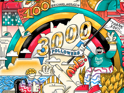 3000 character characters drawing editorial illustration photoshop wacom