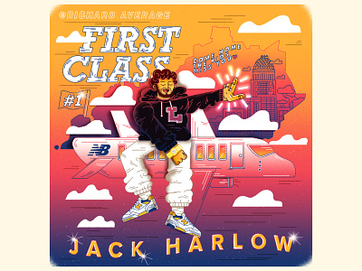 Jack Harlow album art character drawing editorial illustration music illustration photoshop wacom
