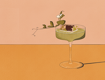 Cocktail design illustration typography