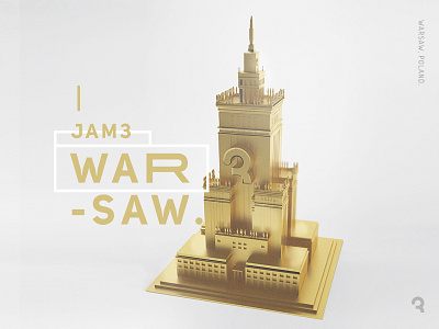 Jam3 Warsaw 3d art branding design gold poland warsaw