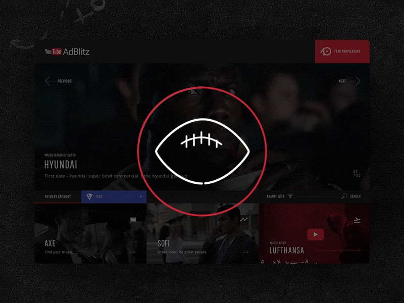 AdBlitz 2017 Preloader animation designuiyoutubeadblitzsuperbowl loader preloader