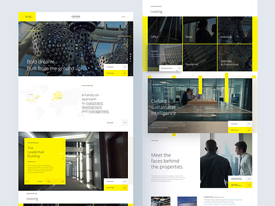 Oxford Properties - Landingpage design landingpage mobile product design properties real estate ui ux web design