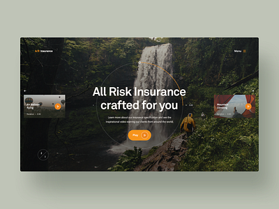 AllRisk - Insurance Web animation design insurance product design typography ui ux webdesign