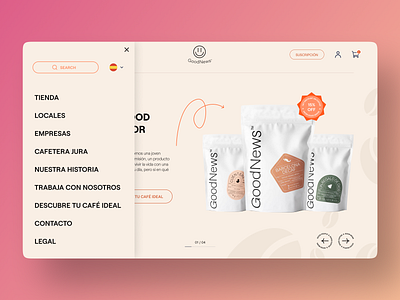 Coffee Brand E-commerce coffee concept dashboard design figma inspiration interfacedesign main page popular project trend ui uidesign uitrend userinterface ux uxdesign uxui uxuidesign webdesign