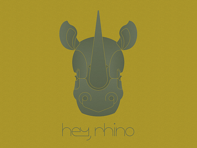 Hey Rhino illustration rhino
