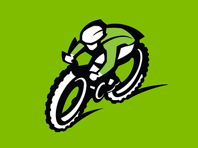 GROC Logo bicycle branding cross country enduro identity illustration logo mountain bike mountain biking rider singletrack