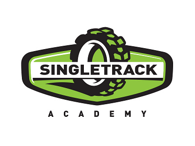 Singletrack Academy Logo academy bicycle branding icon illustratrion logo tire track