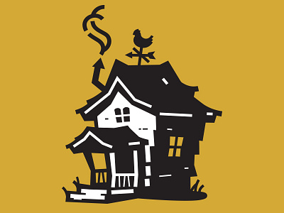 SmokeShack Logo branding house icon illustration jerky logo shack smoke weathervane