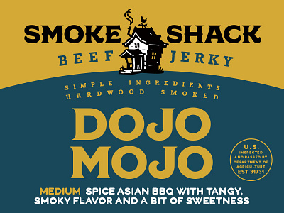 SmokeShack Package Design beef branding jerky logo package design packaging shack smoke smoked