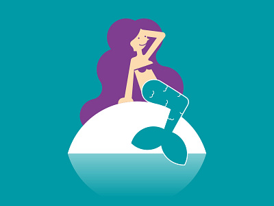 Mermaid contact lens eye care hair cut illustration island mermaid vector