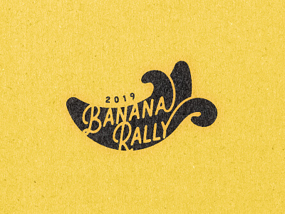 Banana Rally Logo banana branding identity logo rally yellow