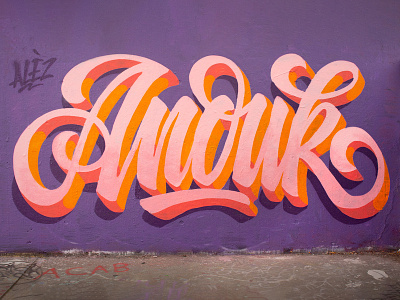 anouk wall lettering graffiti lettering lettering art spraycan wall
