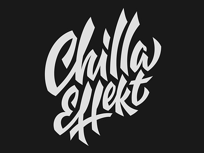 Chilla effekt logo lettering logo type typography