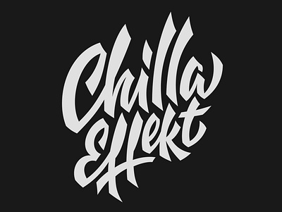 Chilla effekt logo lettering logo type typography