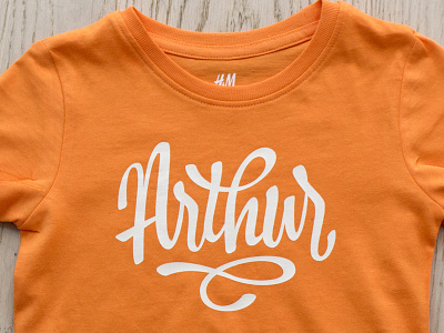 Arthur custom kid T-shirt apparel lettering vectors