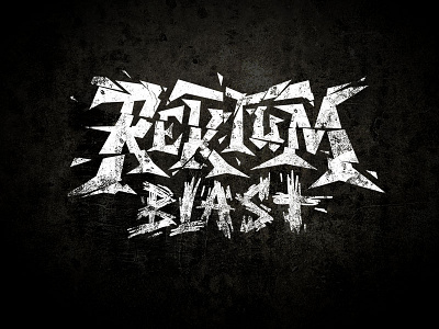 Rectum Blast logo metal rock trash