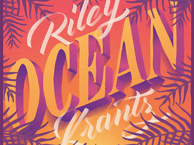 Ocean calligraphy cover lettering typography