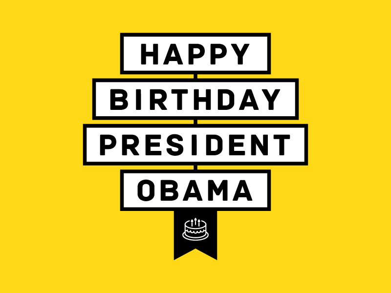 Happy Birthday, POTUS. birthday cake card gif obama potus