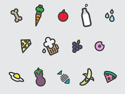 Silly Food Safety Icons beverage food government icons safety shutdown