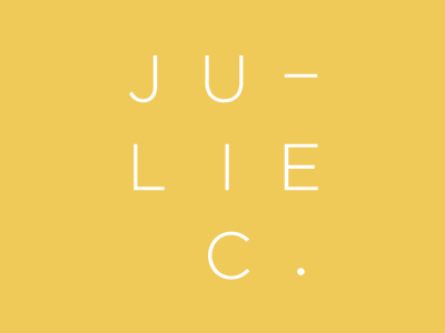 Julie. gotham light logo logotype mustard type yellow